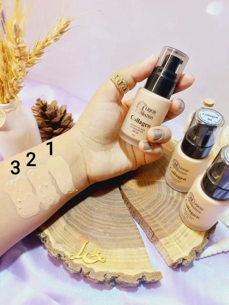 کرم پودر بادوام 24 ساعته 35گرمی برند کالوژن COLLAGEN کد 12059