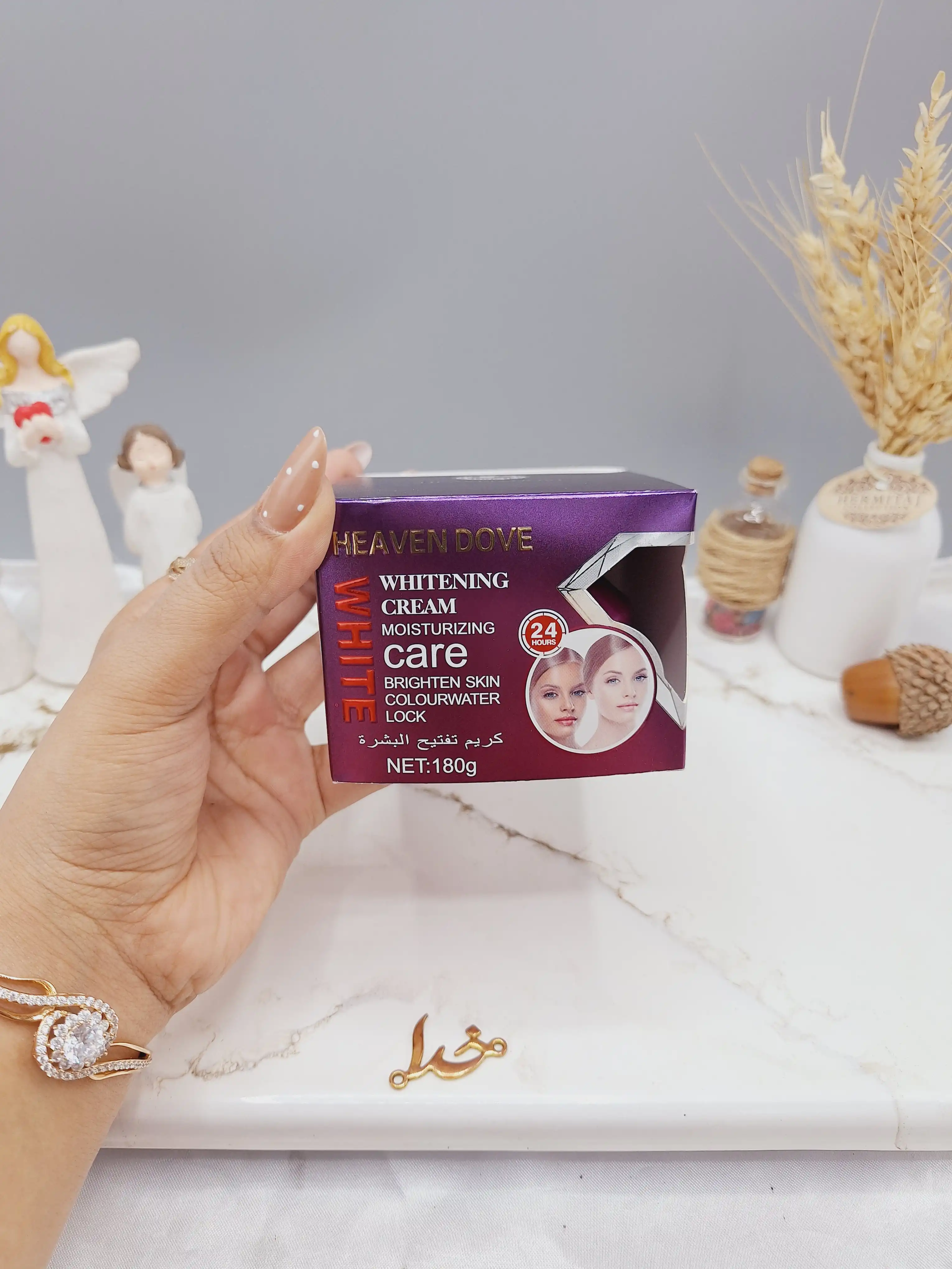 کرم کاسه ای مراقبت از پوست و سفید کننده HEAVEN DOVE کارتن بنفش کد HD_1061C