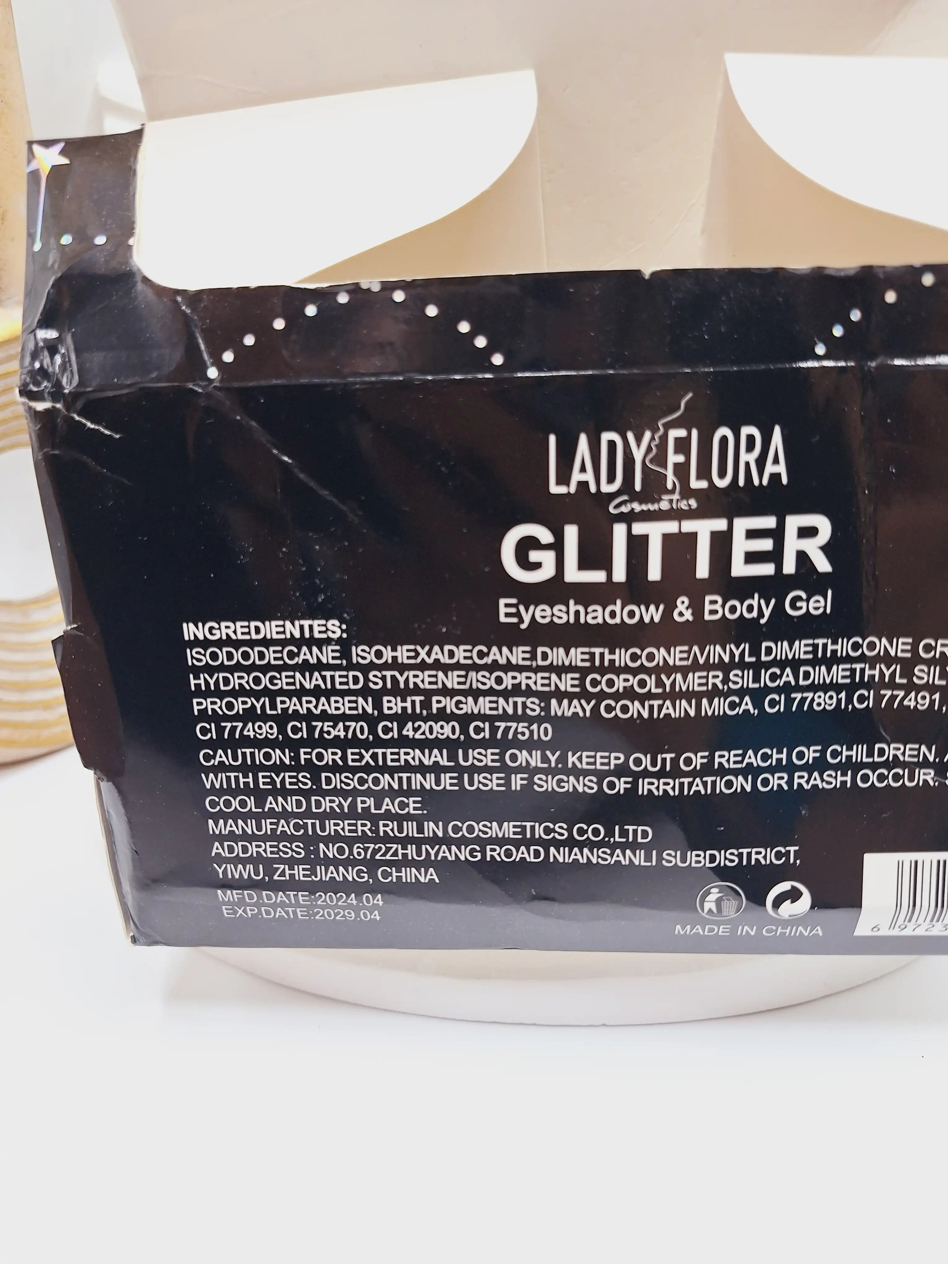 گلیتر مایع تیوپی طرح ماه و ستاره برند GLITTER کد 002