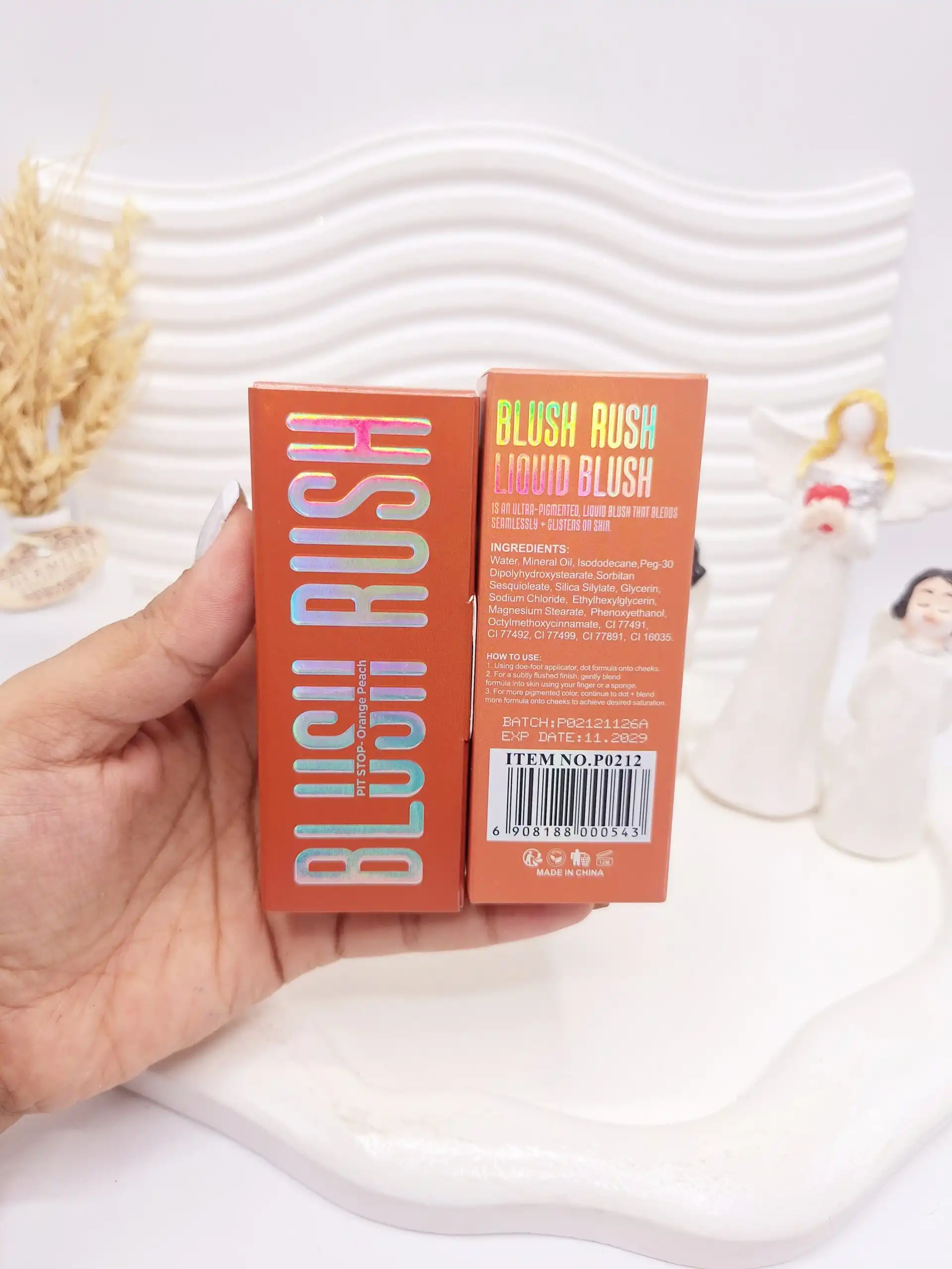 رژ لب مایع و گونه پیجوان با کیفیت عالی و خوش رنگ کد p0212