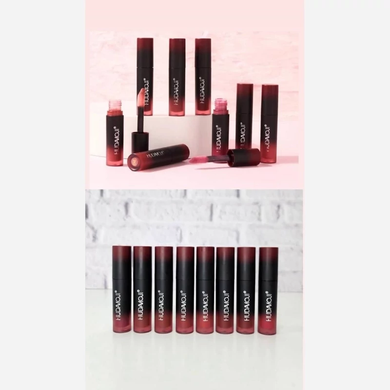 لیپ گلاس رنگی ترند برند HUDA MOJI کد 014